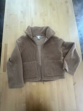H&M Teddy Jacket - Brown Size M